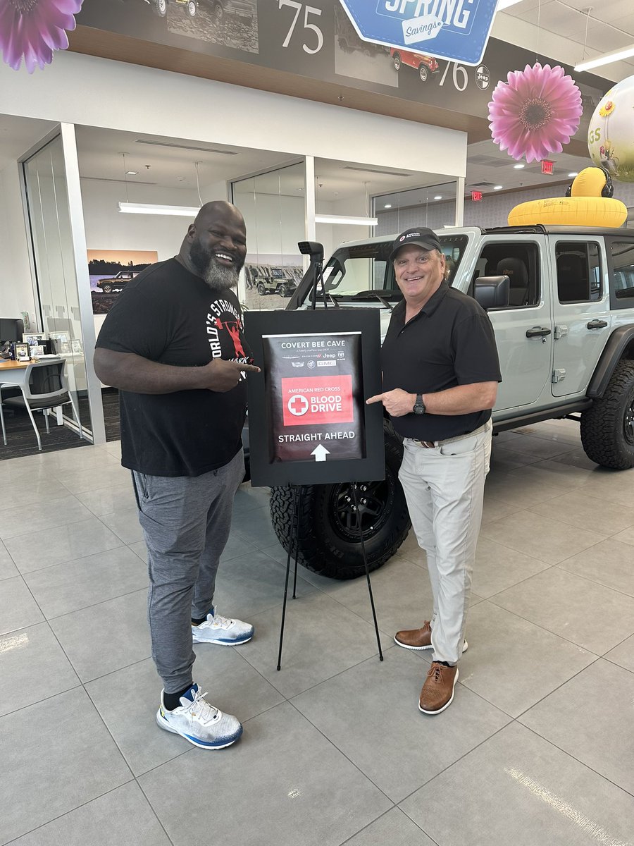 Big thank you to Covert Chevrolet in Bee Caves Texas for supporting me! Thanks to The American Red Cross for the blood drive to help save lives. Thank you to my friend Jeff Jones who came out to support.