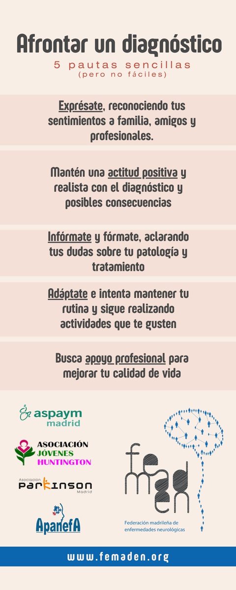 ✍️En nuestro blog: 5 pautas (sencilla pero no fáciles) para afrontar un diagnóstico crónico femaden.org/5-pautas-para-… @aspaym_madrid @Apanefa @ParkinsonMadrid @CERMI_Madrid