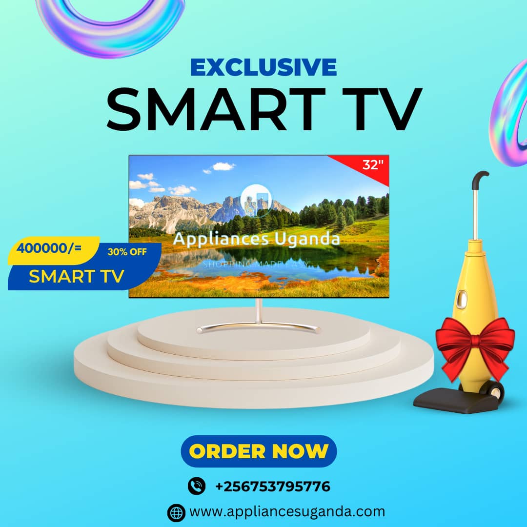 Hustle less and enjoy like a king. Appliance Uganda is here to make you worry no more. Get a 32 smart TV at only 400k w9tg @appliancesug26 or shop via applianceuganda.com #AppliancesUg