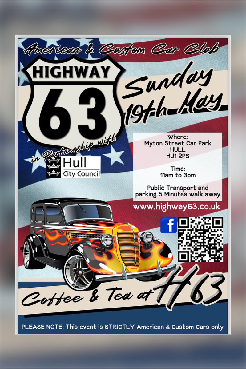 Join us at the Highway63 event on Sunday, May 19th. Visit us at Myton Street Car Park from 11am to 3pm. 🇺🇸☕️🍵

#Highway63 #TheCoffeeTrail #AmericanCars #CustomCars #CoffeeLovers #TeaLovers