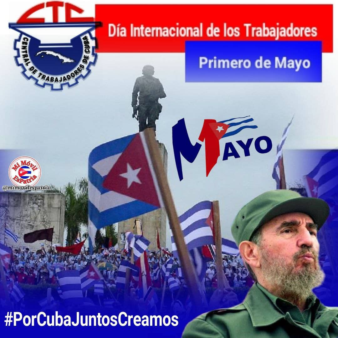 #PorCubaJuntosCreamos Viva el #1deMayo Día Internacional de los trabajadores!! #IndustriasCuba @CubaCentral @EloylvarezMart1 @DiazCanelB @UlisesGuilarte @yaquelin_banos #SNTI todos a la Tribuna Antimperialista. #VamosConTodo