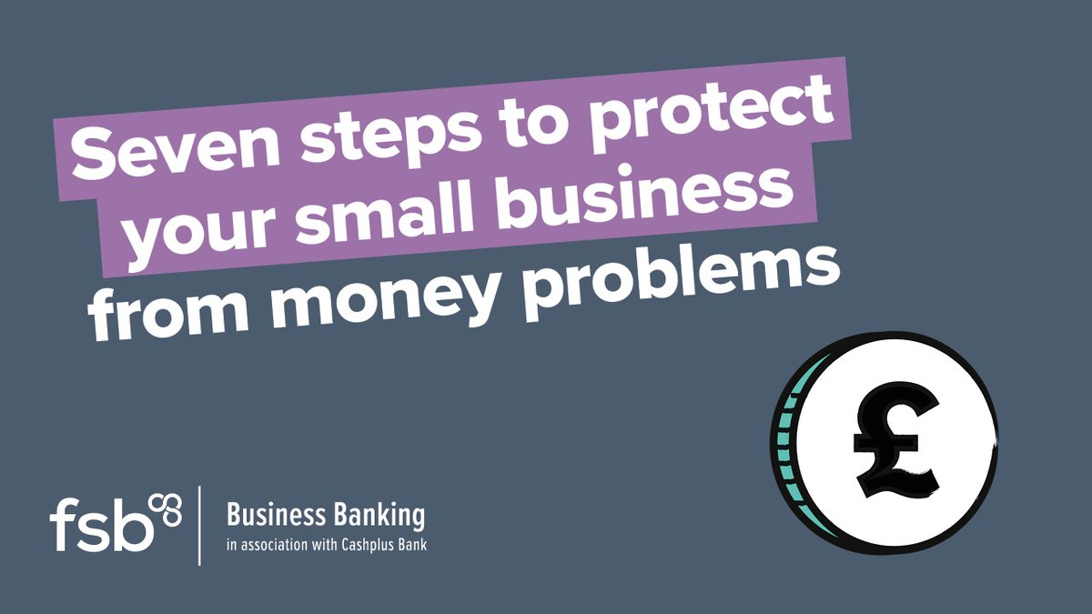 In these tough times for small businesses, FSB Business Banking partner @Cashplus shares some thoughts on actions you can take to address money problems you may be facing.

go.fsb.org.uk/SevenStepsMoney

#SmallBusinessBigIdeas