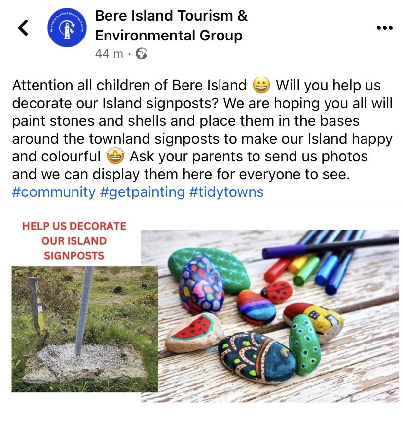 Calling all #BereIsland children to help prepare the island for the 2024 #TidyTowns campaign. Bere Island had won the island category of the competition for the last 15 consecutive years, help us keep our record!