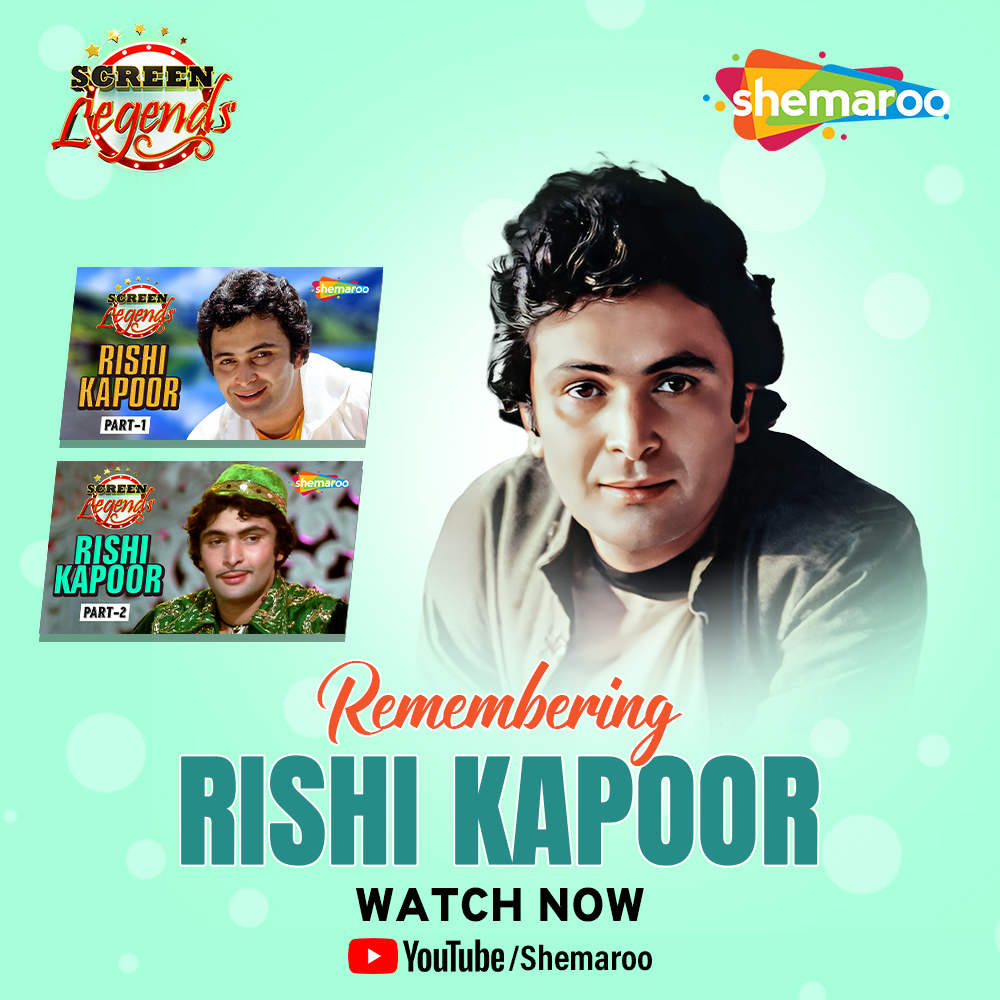 Honoring the legendary Rishi Kapoor with timeless episodes of Screen Legends. Relive his iconic performances and eternal charm, forever etched in our hearts. Watch now: bit.ly/44kRr8W #ShemarooEnt #ScreenLegends #RishiKapoor