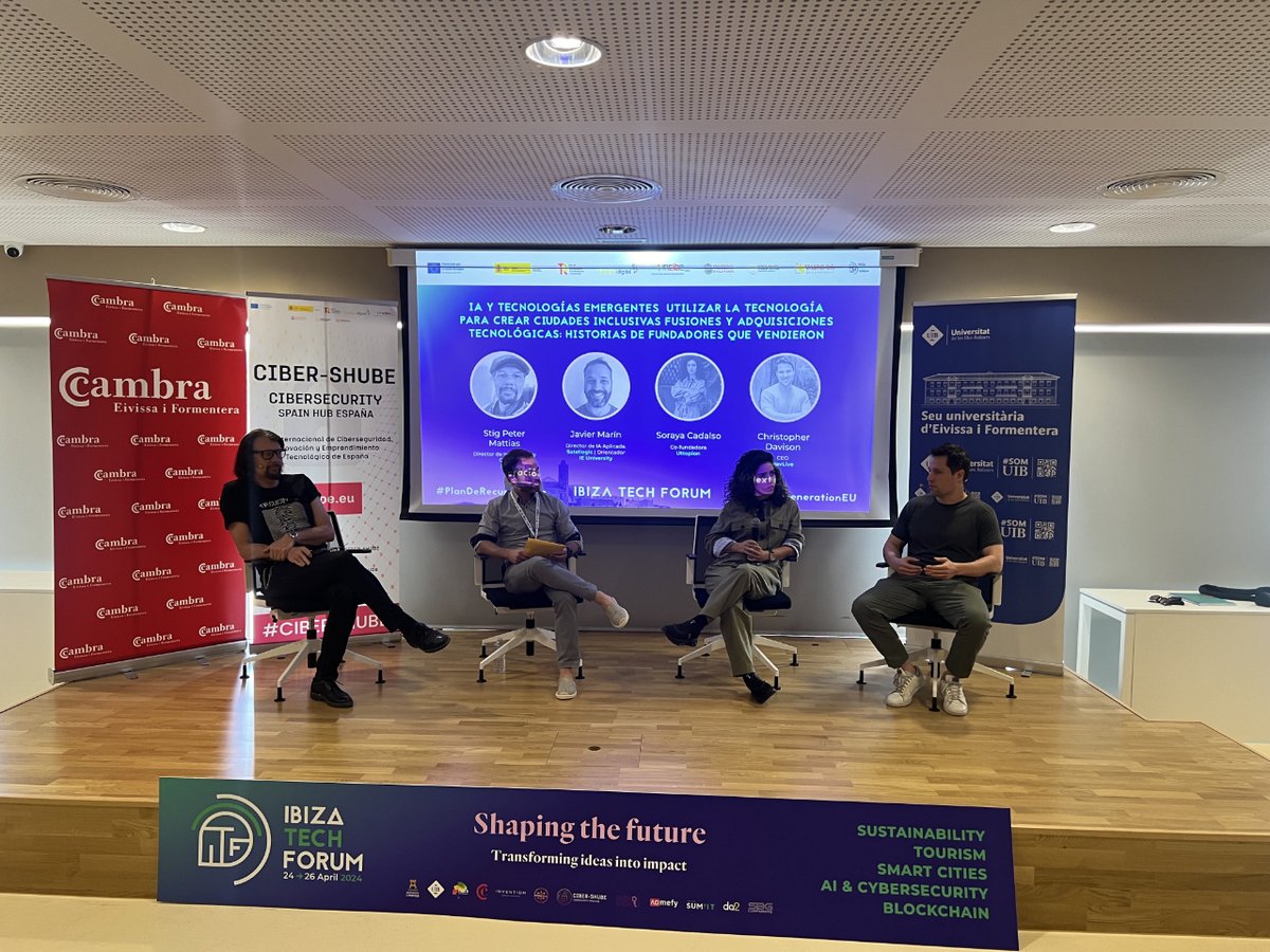 ibizatechforum (@ibizatechforum) on Twitter photo 🌐 Exploring AI and Emerging Technologies to Create Inclusive Cities & Tech Mergers🌐 In today's panel moderated by Javier Marín, we heard Stig Peter Mattias (IoE), <a href="/SorayaCadalso/">Soraya Cadalso</a> (<a href="/Uttopion/">Uttopion Metaverse</a>), and Christopher Davison (NavLive).
<a href="/Ibiza_Travel/">Ibiza.travel</a>
#IbizaTechForum #ai #ia #data #tech 🌐 Exploring AI and Emerging Technologies to Create Inclusive Cities & Tech Mergers🌐 In today's panel moderated by Javier Marín, we heard Stig Peter Mattias (IoE), <a href="/SorayaCadalso/">Soraya Cadalso</a> (<a href="/Uttopion/">Uttopion Metaverse</a>), and Christopher Davison (NavLive).
<a href="/Ibiza_Travel/">Ibiza.travel</a>
#IbizaTechForum #ai #ia #data #tech