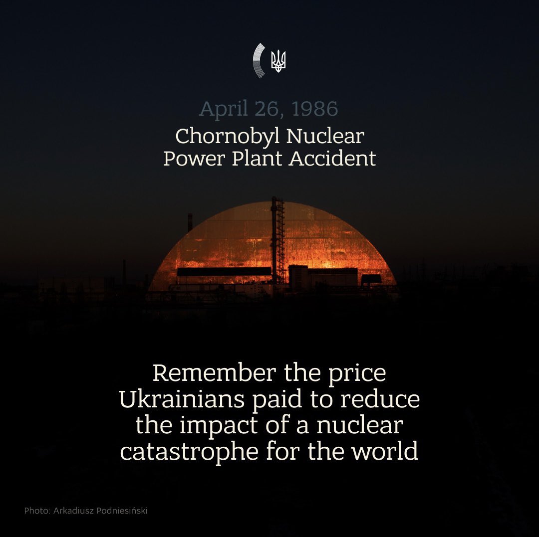 #OTD in 1986, the most extensive man-made disaster in human history occurred – the #Chornobyl accident While the Soviet regime concealed and lied about the scale of the tragedy, which led to numerous casualties, Ukrainian rescuers risked their lives to mitigate the consequences.