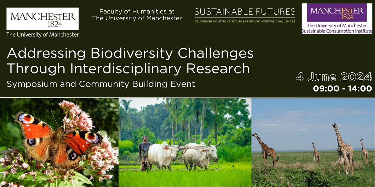 🚨2 weeks left🚨 Are you an @OfficialUoM researcher or ECR focusing on biodiversity challenges? Present your research or submit a poster at our symposium & community building event with @uomhums & @ManchesterSCI. 🌿Find out how you can reserve your spot: tinyurl.com/4jvcjbc8