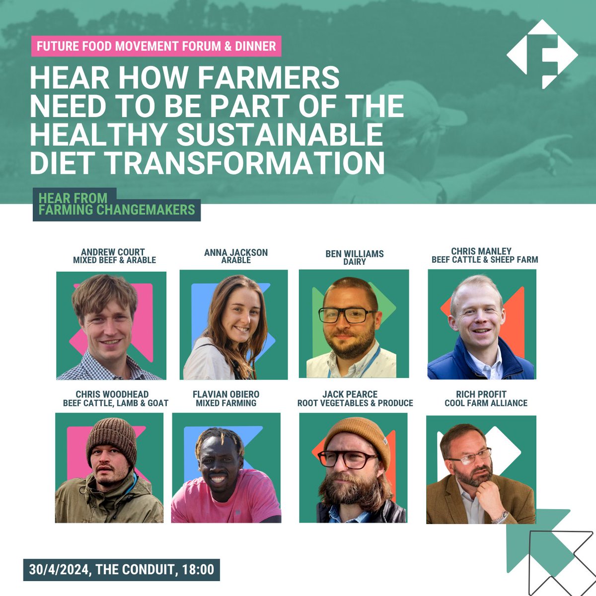 Farmers’ voices are essential to figuring out sustainability. We as an industry must listen up.

At our Business Leader Forum &amp; Dinner we are hosting a farmers fireside chat.

Farmers will share their insights on the shift towards healthy and sustainable diets. #FutureOfFood
