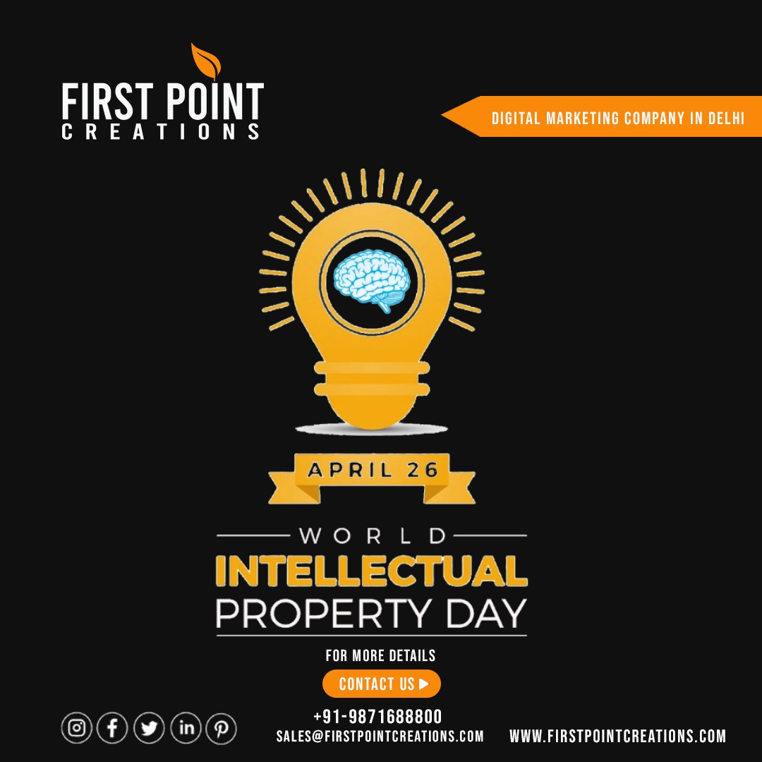 World Intellectual Property Day . FOLLOW US @firstpointcreations Contact Details: ☎ +91 9871688800 🌐 firstpointcreations.com 📧 Email: sales@firstpointcreations.com ✅ WhatsApp Chat: wa.me/919871688800 . #WorldIntellectualPropertyDay #PowerOfIdeas #innovationinspires #fpc