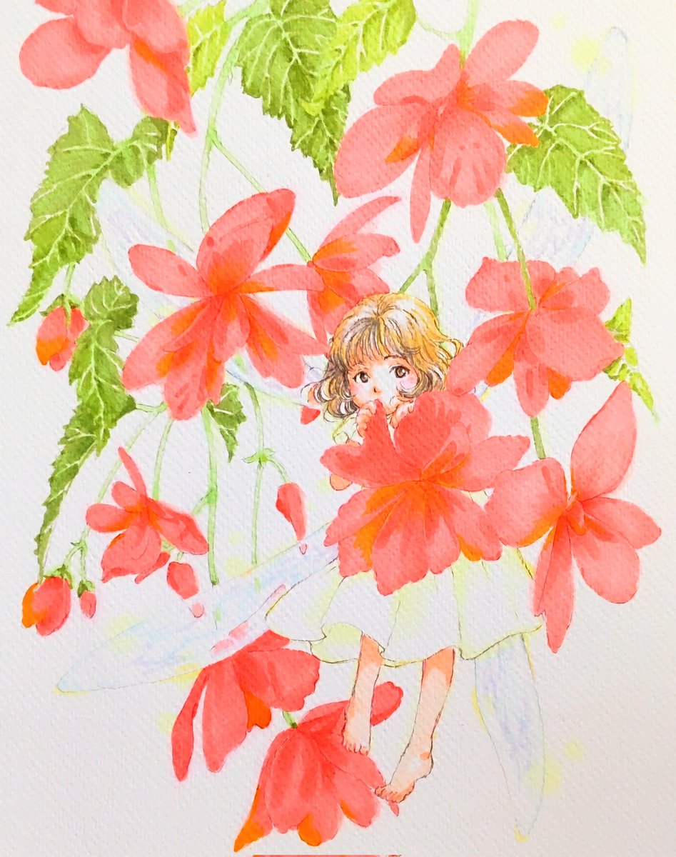 「この春就職した息子、テーマパーク内の温室に配属されました。念願のお花に囲まれた職」|Rie Shimizuのイラスト