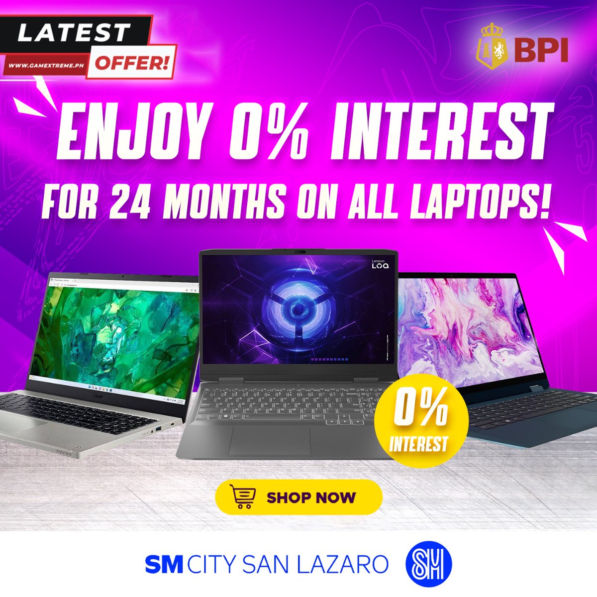 Elevate Your Performance with GameXtreme! 🎮

Whether you're a professional on the go, a student, or a gaming enthusiast, GameXtreme Stores have the perfect laptop for you—with an unbeatable offer to match! 💻👾

📍3rd Level, Cyberzone

#GameXtreme 
#EverythingsHereAtSM