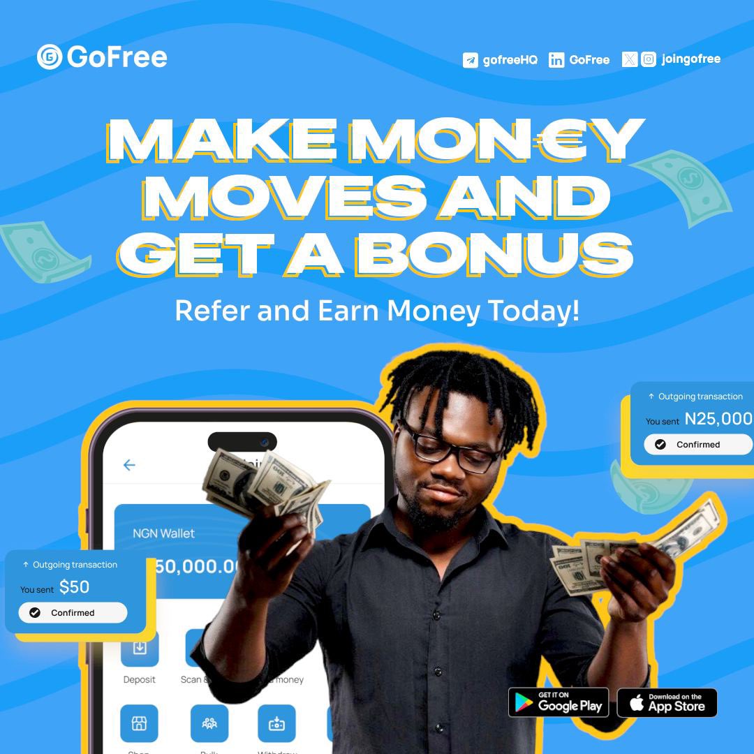 Join the GoFree community today and start earning by referring friends. Share the wealth and enjoy exclusive cash bonuses with every successful referral. Don't miss out on this opportunity to turn your network into extra income!
#joingofree #referandearn