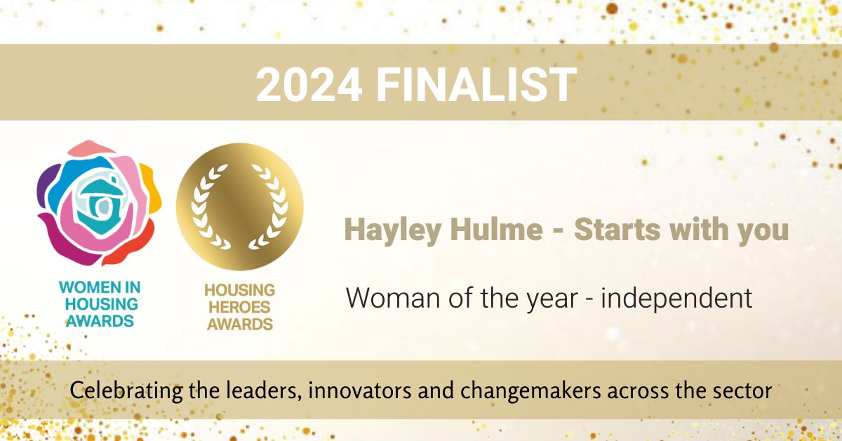 We are thrilled that our MD, @HayleyHulme has been shortlisted for 2 awards! 🏆🏆

Hayley's dedication, passion, & outstanding leadership have not gone unnoticed, & we couldn't be prouder to see her being recognised for her contributions!

@womeninhousing @_HousingHeroes