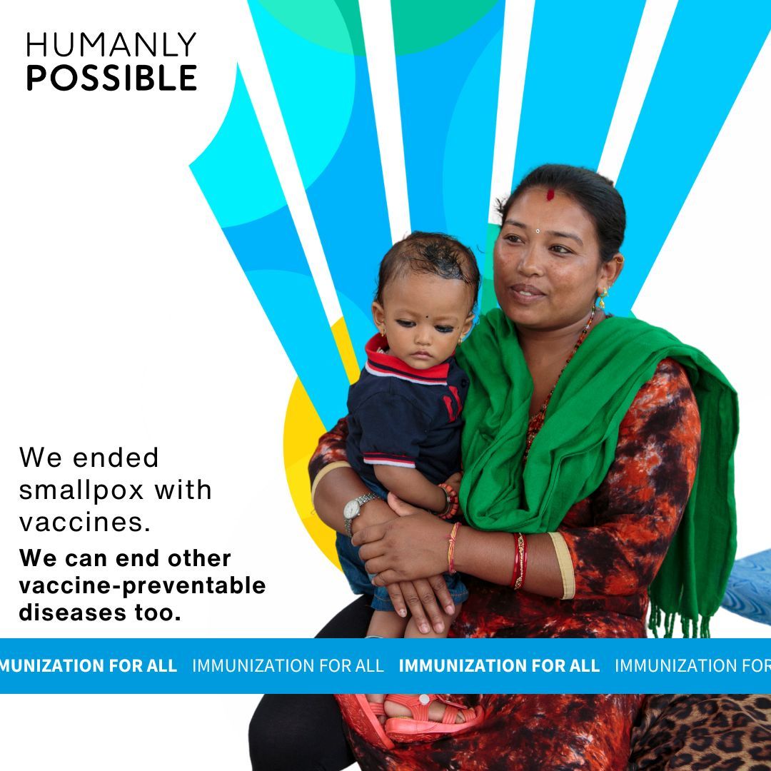 The 🌏 eradicated #smallpox with vaccines. History can be repeated with other vaccine-preventable diseases too. 
 
#WIW2024 #WorldImmunizationWeek