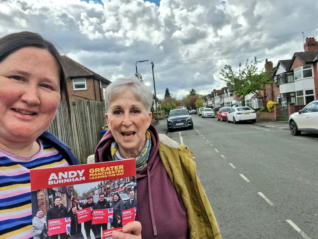 Out in Manor and Broadheath for @stephane_ulrich @KeleighGlenton and @AndyBurnhamGM This time next week it will all over. Make your vote count.