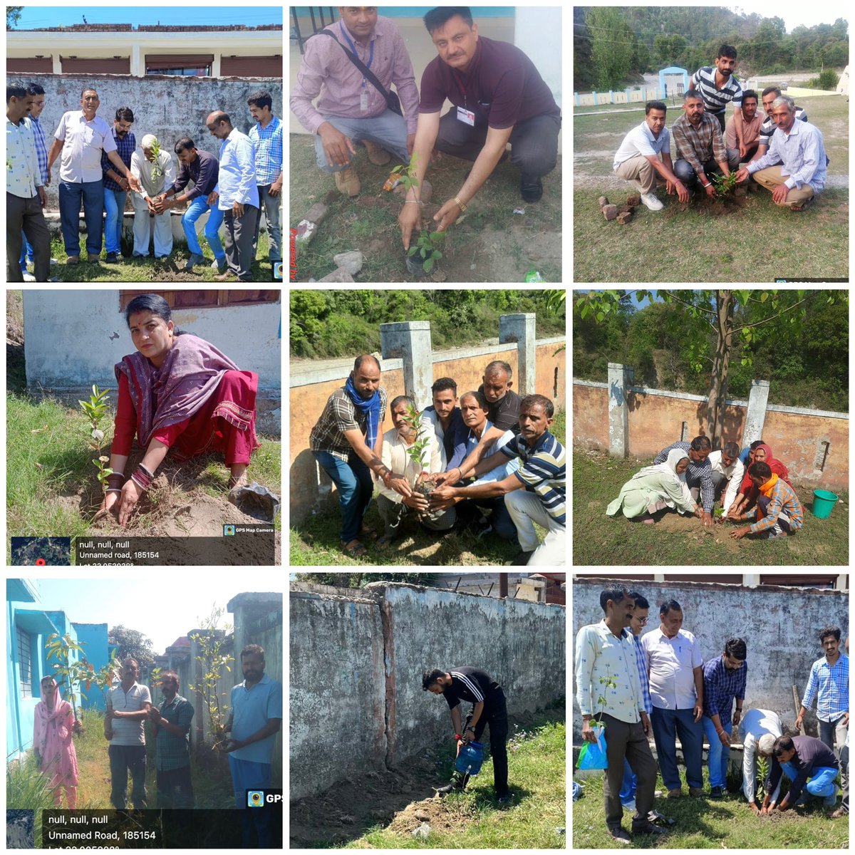 Young Voters,Old Voters,Women voters,polling staff etc while planting of plants at various polling stations of Block Chowki Choura on Poll day after casting their votes. An initiative of plantation by @dmjammuofficial through RDD.#GoGreen #EcoFriendly #PlantTrees #GreenElection