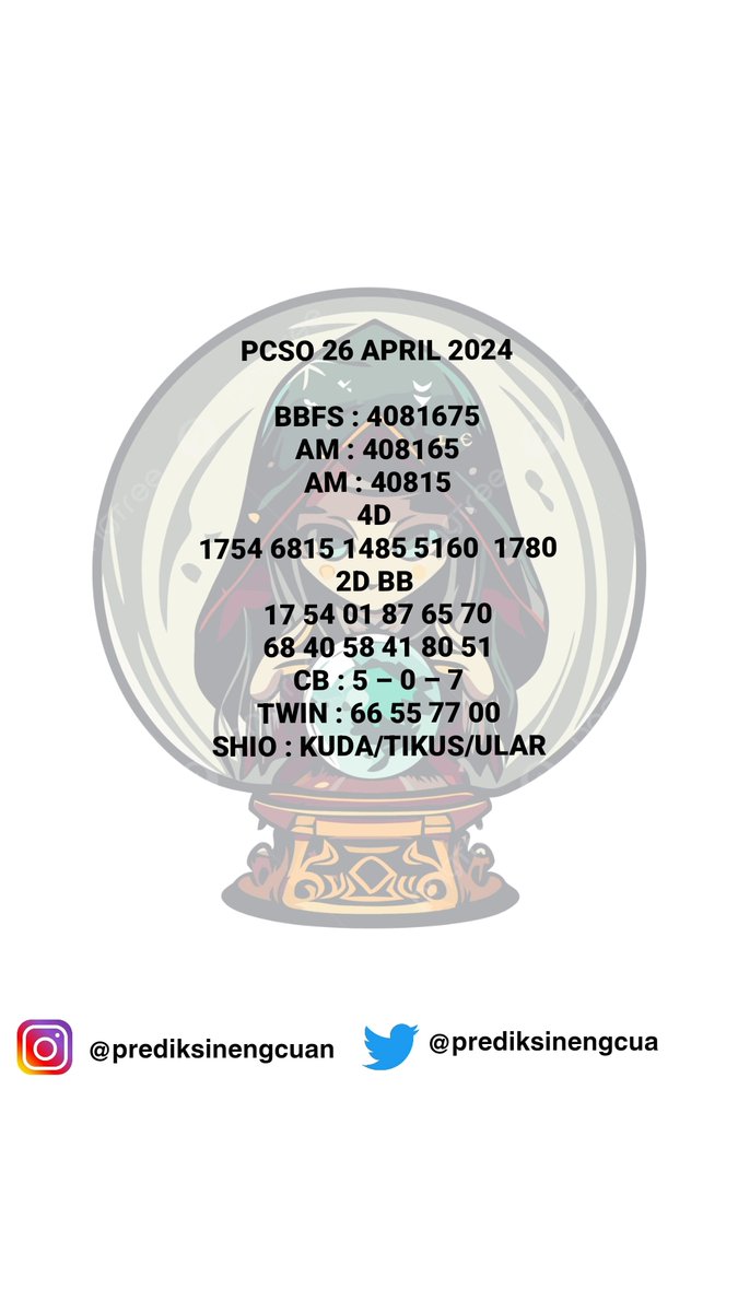 PREDIKSI PCSO
26  APRIL 2024

⚠️Tetap UPS⚠️
NO MAHAR | NO BERBAGI | 100%GRATIS.
info pasaran lain chat saja GRATIS.

#TogeLovers #togelterpercaya #togeljitu #bocoranpcso #togelonline #angkaakurat #kepritogel #togelhariini #angkabocoran #angkapcso #togelpcso #angkajitu #angkatogel