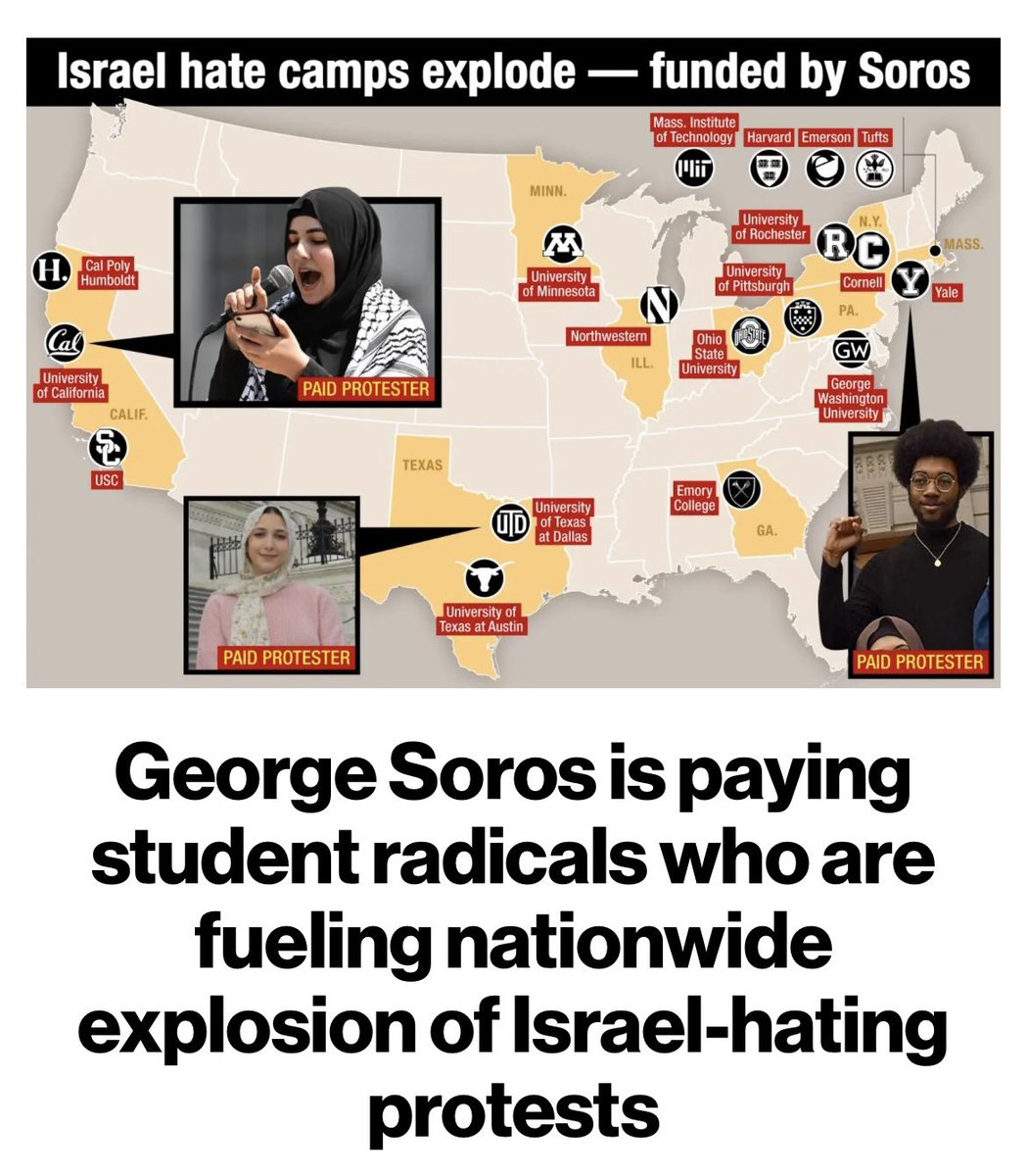 THE FEAR OF TRUTH AND PRISON IS WHY CORRUPT BIDEN ADMIN PUSH CHAOS AND FLOODS THE BORDER 🔥🔥 A SOROS-FUNDED group networks protests on college campuses 🔥 #TRAITORS #MoneyLaundering #DemocratsAreNAZIS #DemocratsAreTERRORISTS #Trump2024TheOnlyChoice #MAGA LINK BELOW 👇 @nypost