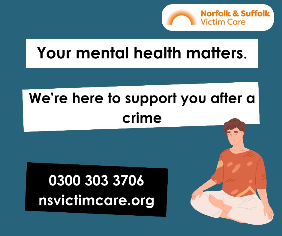 Crime can have a huge impact on you, mentally and physically. Everyone reacts differently, but a lot of people feel strong emotions – especially soon after crime.
We can help - contact us for support
📞08 08 16 89 111
💻victimsupport.org.uk/live-chat
#MentalHealthAwarenessWeek