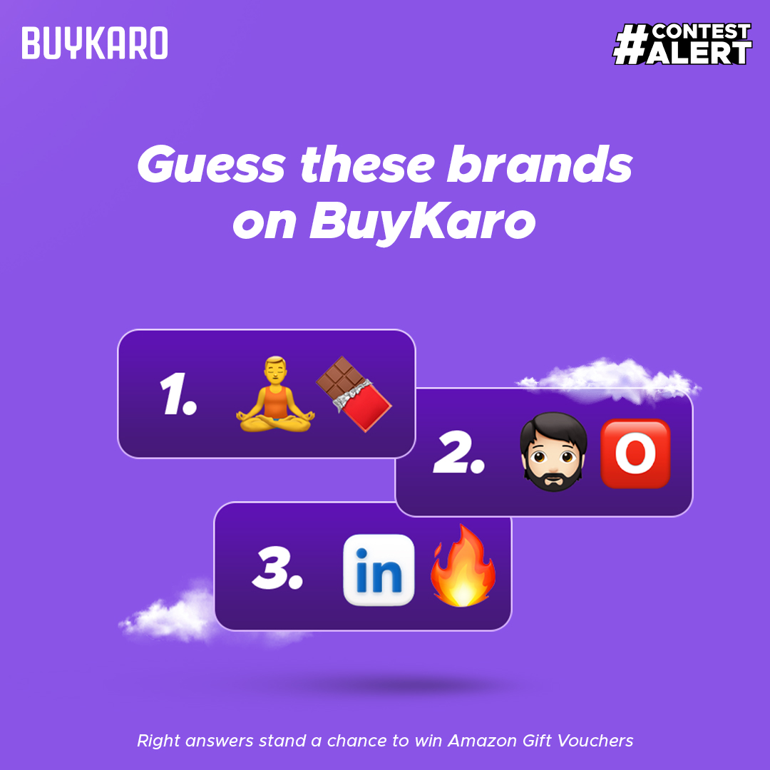Add a 🩷 below this post for brownie points! Right answers stand the chance to win an Amazon gift voucher 😍

✅Tag 3 friends
✅Like & RT this post 
.
.
.
#BuyKaro #ContestAlert #Contest #contestindia #contestgiveaway #Giveaways