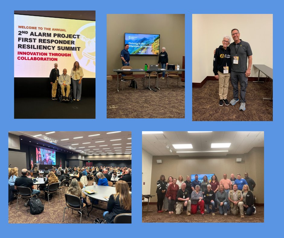 Was a long week but amazing week! Co-taught a 2 day Struggle Well class, honored to introduce 2nd Alarm Project Summit day 1 keynote speakers, lead a breakout session on first responder retiree programs. Love what I do, and the incredible & inspiring people I get to meet.