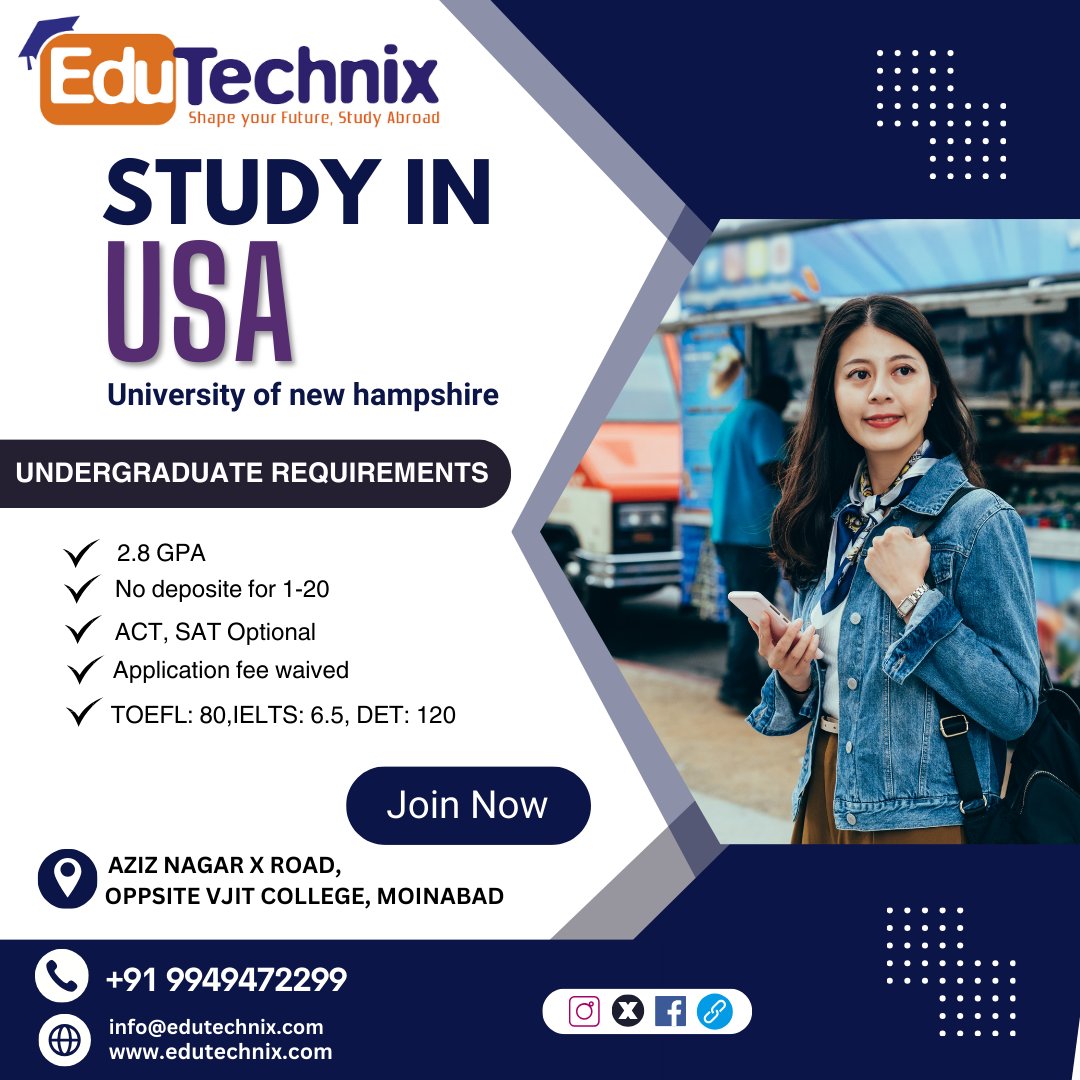 'Study in USA!'. Available Programs are PG PROGRAMS and UG PROGRAMS Apply Following Intakes--  JULY | OCTOBER Contact us : +91 9949472299 #StudyAbroad #InternationalEducation #GlobalLearning #EducationAbroad #ExploreTheWorld #OverseasStudy #StudyOverseas
