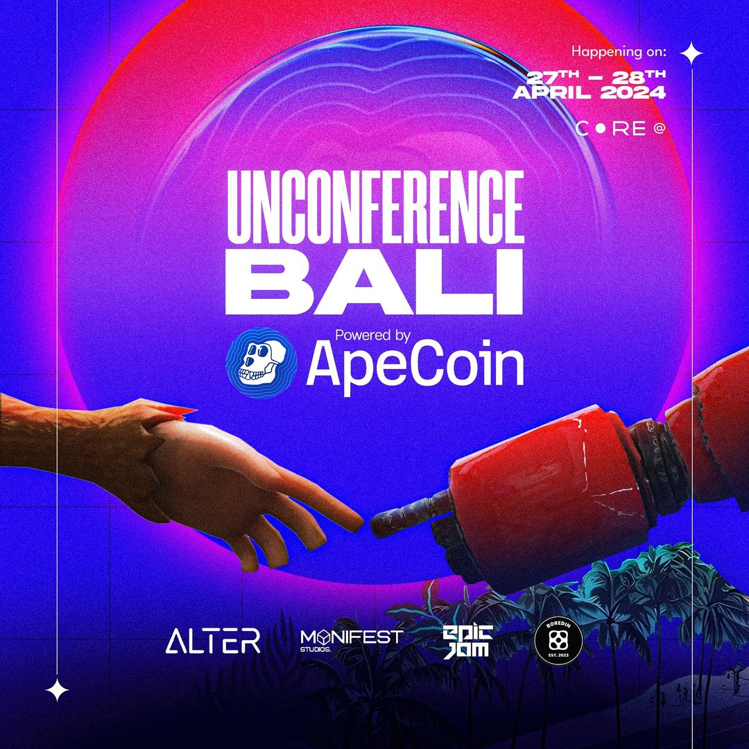 Bali about to get APED!! 🦧🚨

Unconference Bali just got powered up by $APE to go bananas. 🍌🎟️

Don’t be chillin’ on the sidelines join the big table with us. Pull up or liquidate! 🦾🫶🏽

#UnconferenceBali
#APECoinDAO
#BaliTakeover