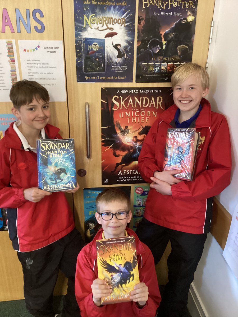 Pupils <a href="/St_Faiths/">St Faith's Cambridge</a> are getting excited to meet <a href="/annabelwriter/">A.F. Steadman</a> this afternoon <a href="/WaterstonesCamb/">WaterstonesCambridge</a> #skandar