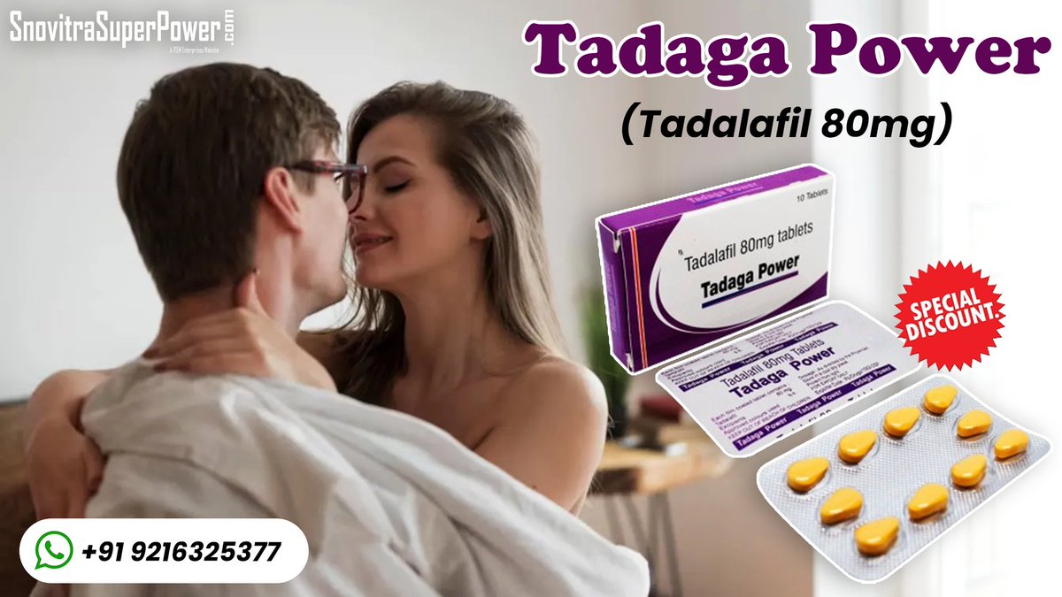 Tadaga power from snovitrasuperpower is an oral medication for the treatment of erectile disorder in males. It comprises Tadalafil 80mg.
#tadagapower #tadalafil80mg #healthcare #health #snovitrasuperpower #menHealth #maleCialis #genericcialis #edtreatment #fitness