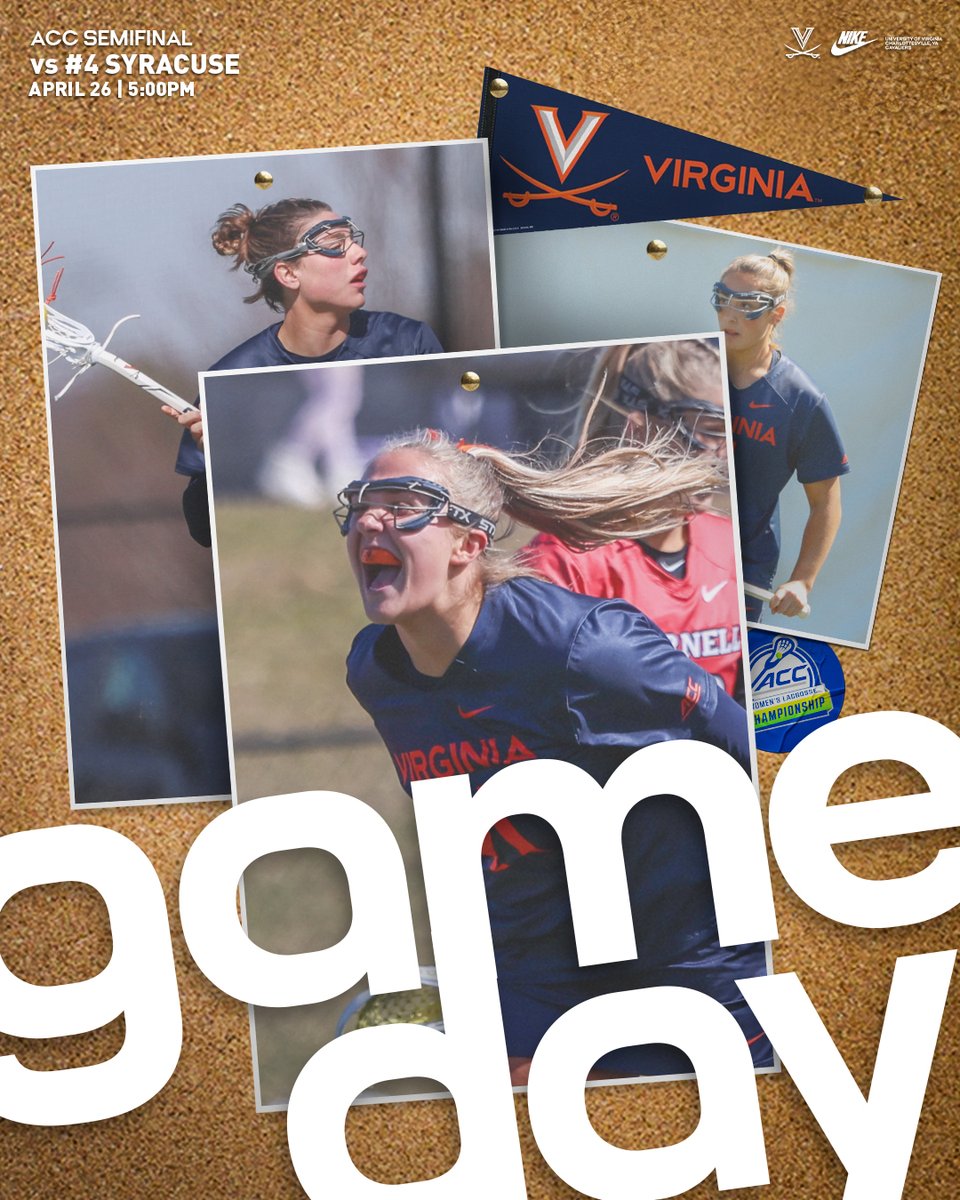 𝘼𝘾𝘾 𝙎𝙚𝙢𝙞𝙛𝙞𝙣𝙖𝙡 𝘿𝙖𝙮 🆚 No. 4 Syracuse 📍 Charlotte, N.C. (American Legion Memorial Stadium) 🕔 5 p.m. 📊 wahoowa.net/49Om4EI 📺 wahoowa.net/3UxeZEc #GoHoos