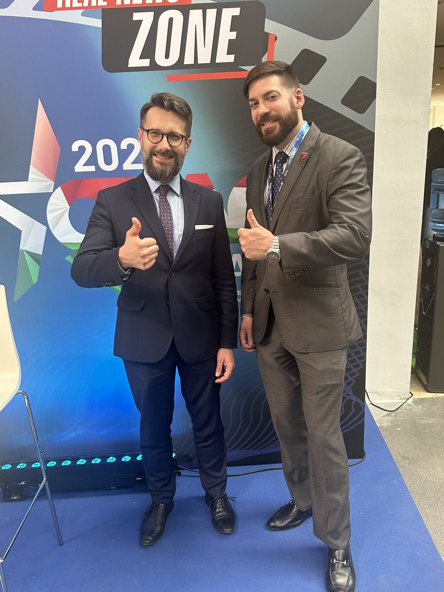 At CPAC Hungary, our Executive Director @MarkIvanyo met with @radekfogiel, the International Secretary of @pisorgpl_EN in Poland. We stand fully with the Polish patriots who are being persecuted by the liberal globalists in the Tusk regime.