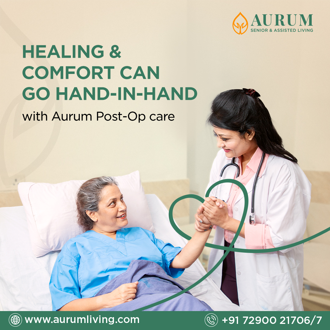 Our #postoperativecare program is designed to provide the medical attention, therapeutic services, and compassionate care your loved one needs to heal well and regain their independence.

#Aurum #SeniorLiving #AurumGurgaon  #PostOpCareAtAurum #CompassionateCare #SeniorWellness