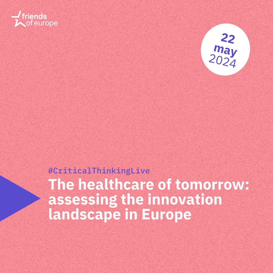📆 22 May | 9.30 CEST | Join our #CriticalThinkingLive with Monica Shaw, Senior Vice President of European Markets at @BMS_EUPolicy for an insightful conversation on the #FutureOfHealthcare in Europe. 👉 Learn more here: bit.ly/3UvgDpL