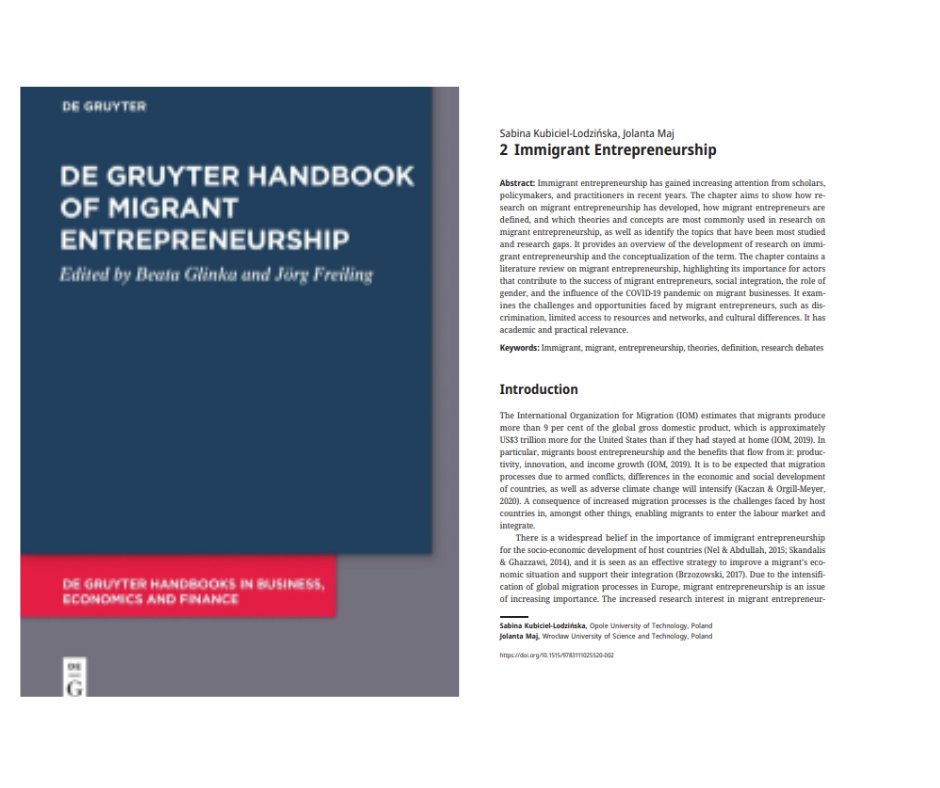 Are you interested in #migrant #entrepreneurship? A new book has just been published. Edited by @beata_glinka & J.Freiling. In 19 chapters scholars from different disciplines and countries shed light on the phenomenon of migrant entrepreneurship. Happy reading! 😊