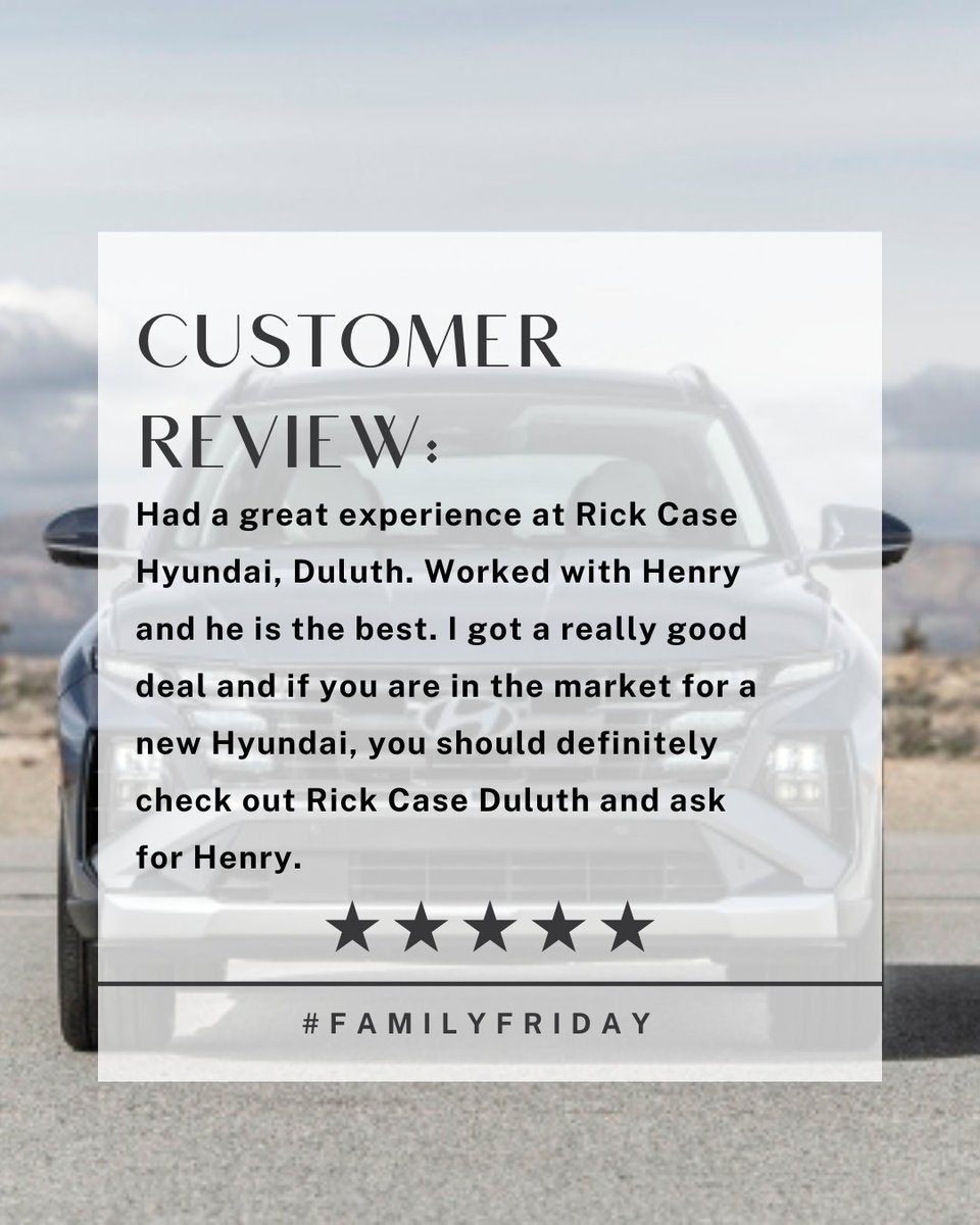 Experience the best with Rick Case Hyundai! #FamilyFriday