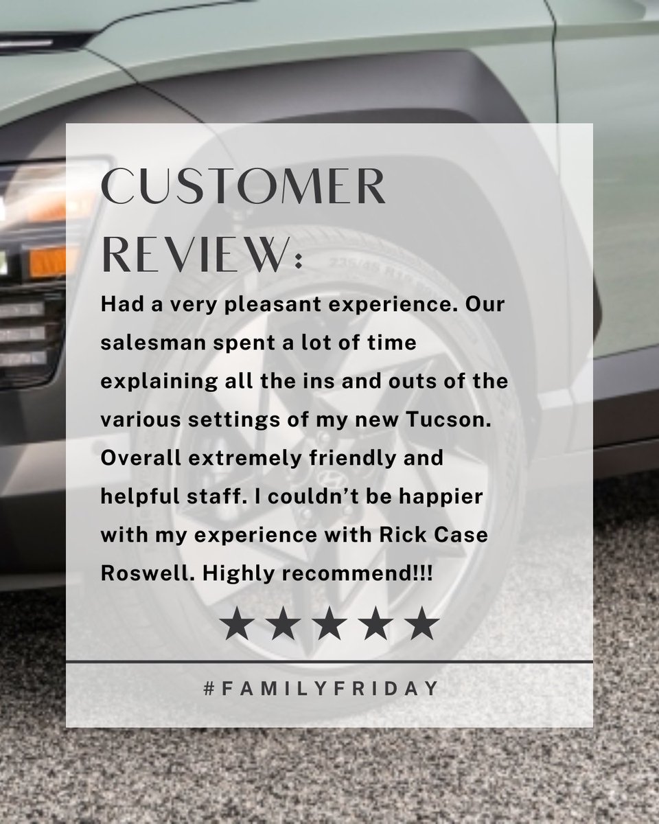 Our team at Rick Case Hyundai is ready to get you in your dream vehicle! #FamilyFriday