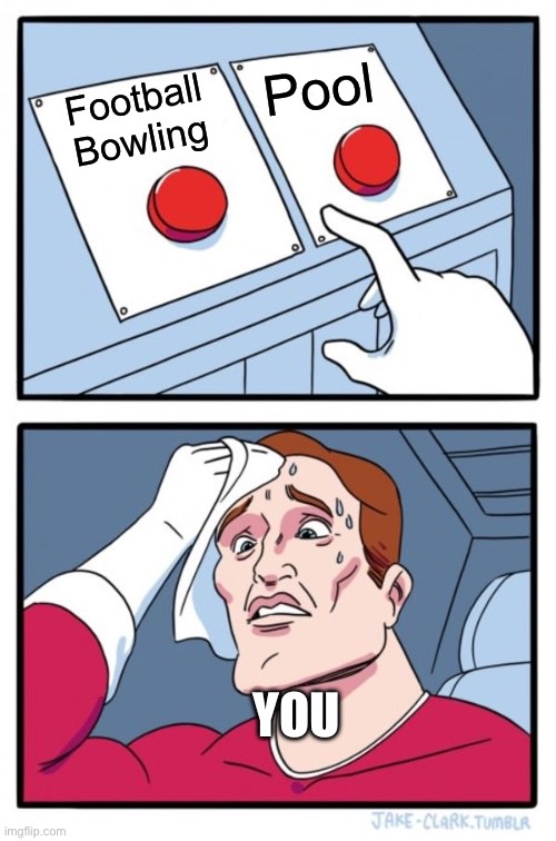 Tough choice for a newcomer! Which one do you like to do? 🏈🎱

#axesandarmor #faync #fay #fayettevillenc #springlakenc #raefordnc #ftbragg #fortbragg #ftliberty #fortliberty #axethrowing #pool #poolleague #ladiesnight #kidsnight #axe