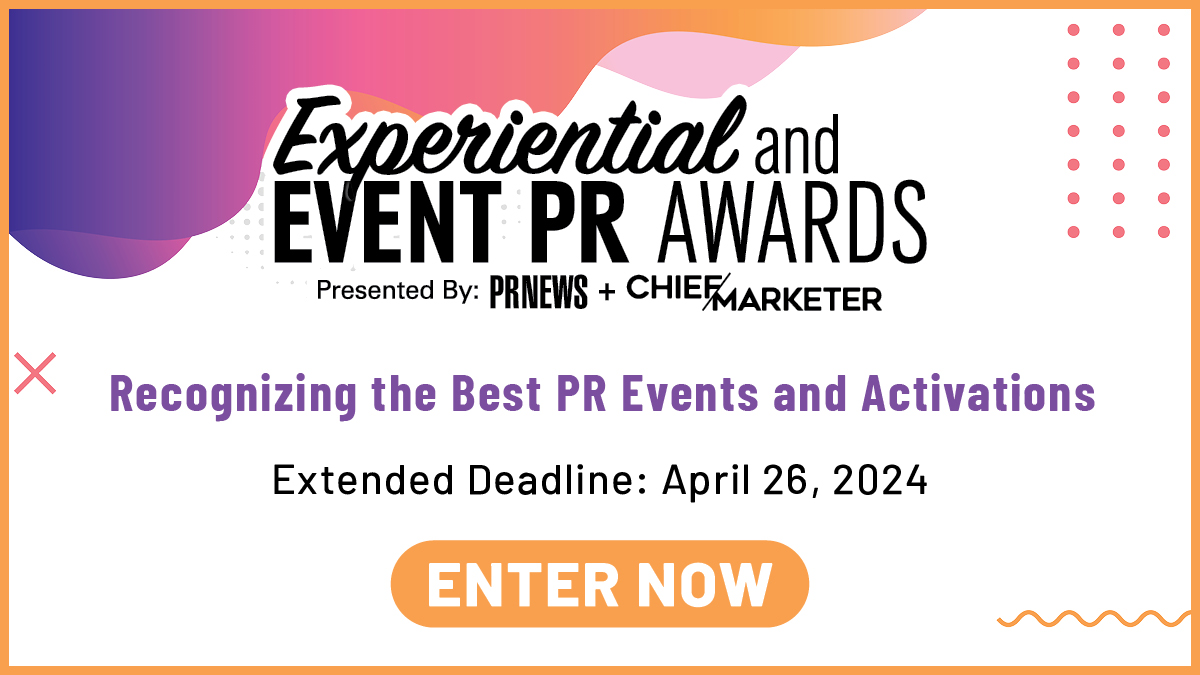 We want to hear about the impact of your experiential initiative! Submit your best product launch, media tour, festival, pop-up activation and more to the Experiential & Event PR Awards by midnight tonight. bit.ly/Experiential20…