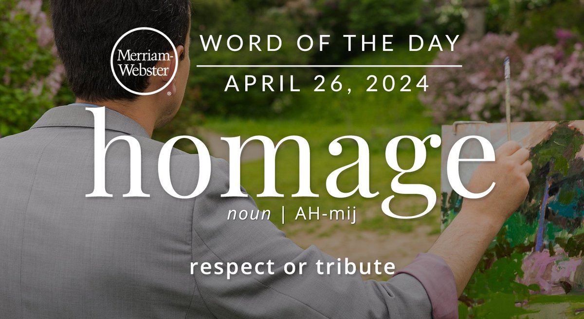 The #WordOfTheDay is ‘homage.’
ow.ly/C2Sn50Rnxxr