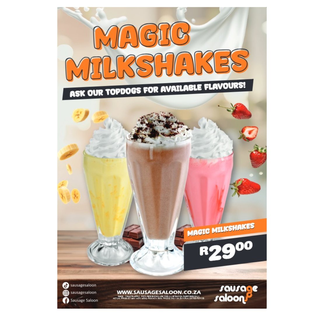 Only the best magic milkshake i have ever had! 😍🧋 Get yours today and try out the deliciousness that is @Sausagesaloon #WeskusMall #Sausagesaloon #MagicMilkshakes