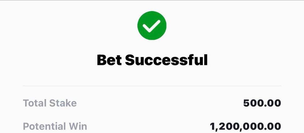 Hot 2k Odds on Sportybet🔥🔥 500naira to win 1.2Million‼️ Don't miss this Midnight Game cos we are wrecking the bookies🥵😈 t.me/+7DF02O5EoC8wO… Stake any amount and win✌️💯 Get the code here for free👇👇👇 t.me/+YwKGRmfV7ctjN…