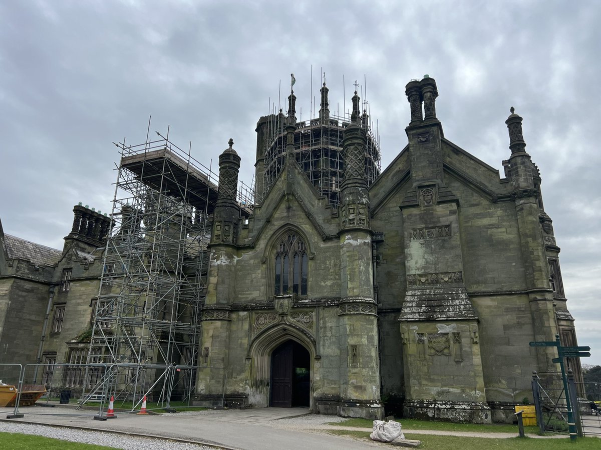 Great to see the stone masonry almost done @Margampark @NPTCouncil @cadwwales once the scaffolding is down we can start the drone survey work for our digital model. More on that soon..