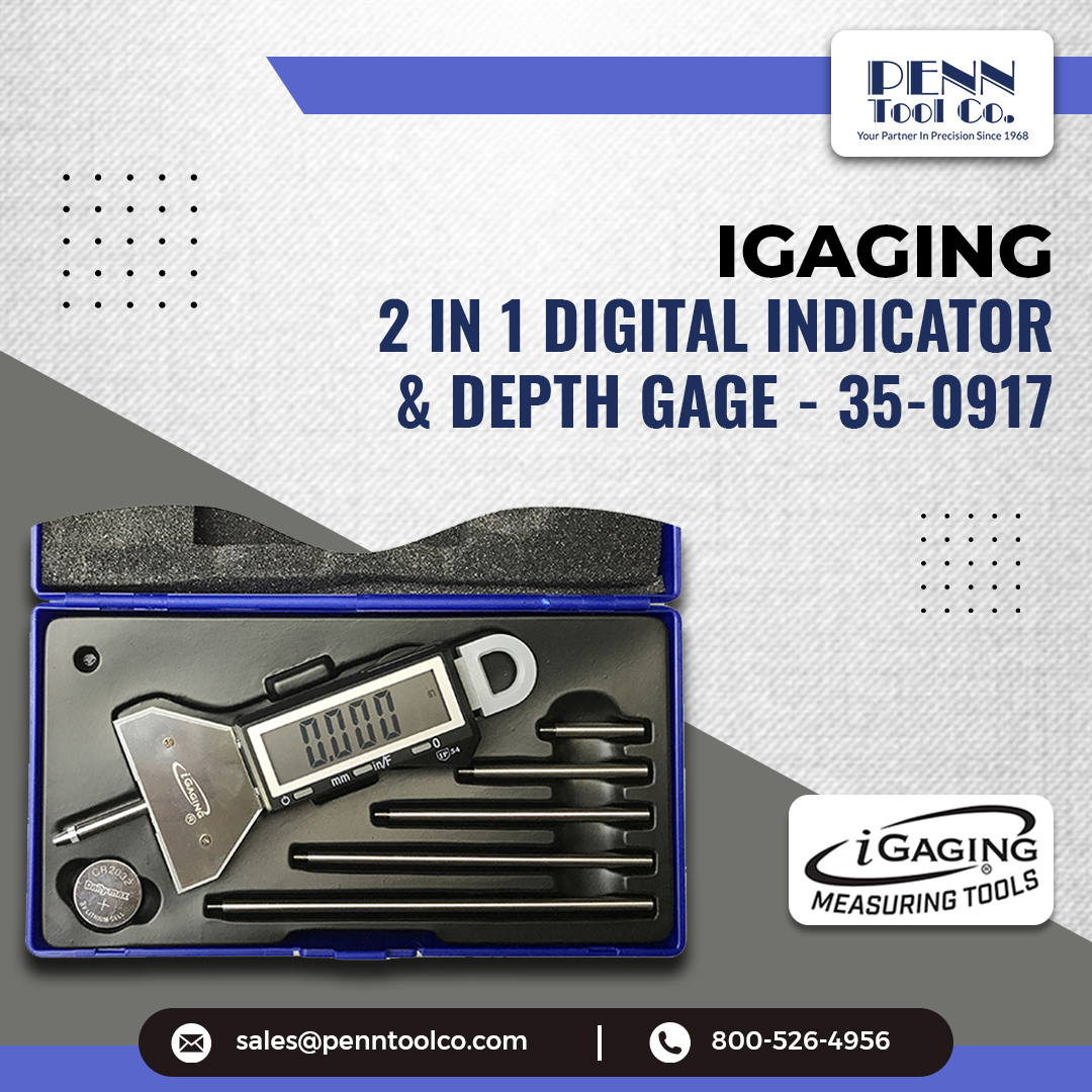 Enhance precision with the IGAGING 2 in 1 Digital Indicator & Depth Gage (Model: 35-0917). A versatile tool for accurate measurements in various applications.
.
#IGAGING #DigitalIndicator #DepthGage #PrecisionTools #Measurement #Engineering #penntoolco