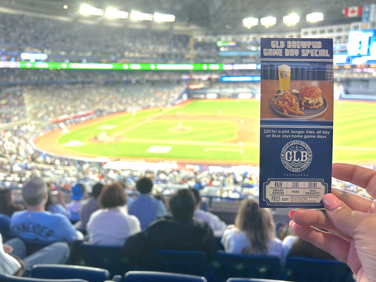 The @bluejays are back in town this weekend for a big battle with the Dodgers! Pre-game at @glb_brewpub w/ our $20 Home Game special - Burger, pint, fries. $10 underground parking after 5pm - 20 min walk to the Dome. Retail store with beer to go...