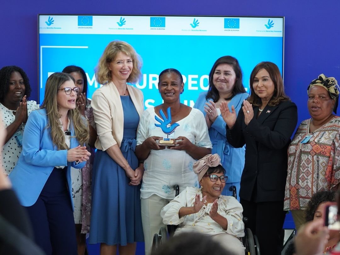 InkaMattila's tweet photo. ¡Gracias 🙏 por la oportunidad de participar desde @PNUDRD en el panel sobre #cuidados desde perspectiva de los #territorios en marco de la 3. edición del Premio Europeo 🇪🇺 de los Derechos Humanos en 🇩🇴! Felicitaciones a @conamuca por el reconocimiento! #mujeresrurales https://t.co/TeRiA3O23q