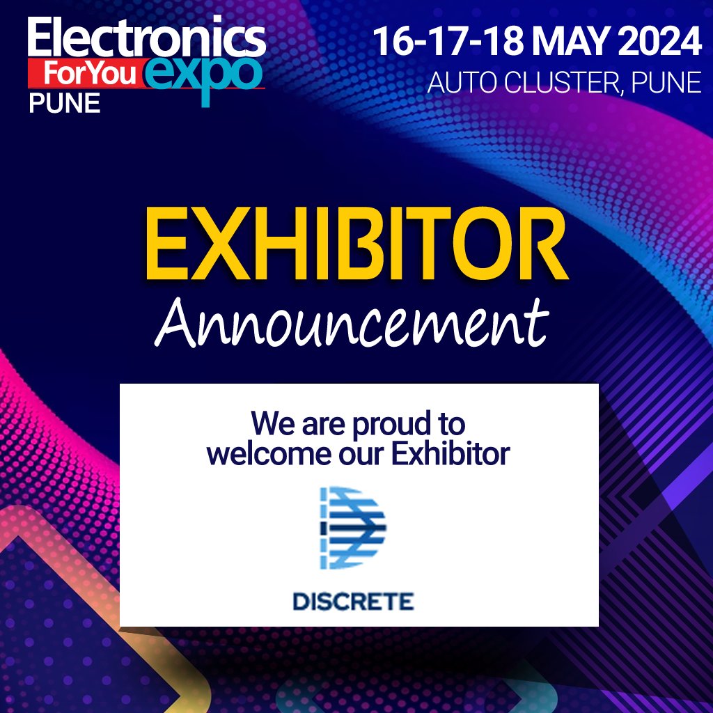 We're thrilled to welcome Discrete Circuits, leading electronic device manufacturer, as the latest exhibitor at the #EFYExpoPune2024!

Learn more: pune.efyexpo.com

#Electronics #EmbeddedSystems #Automotive #Innovation #Technology #Pune #ElectronicsForYou  #conference #EV