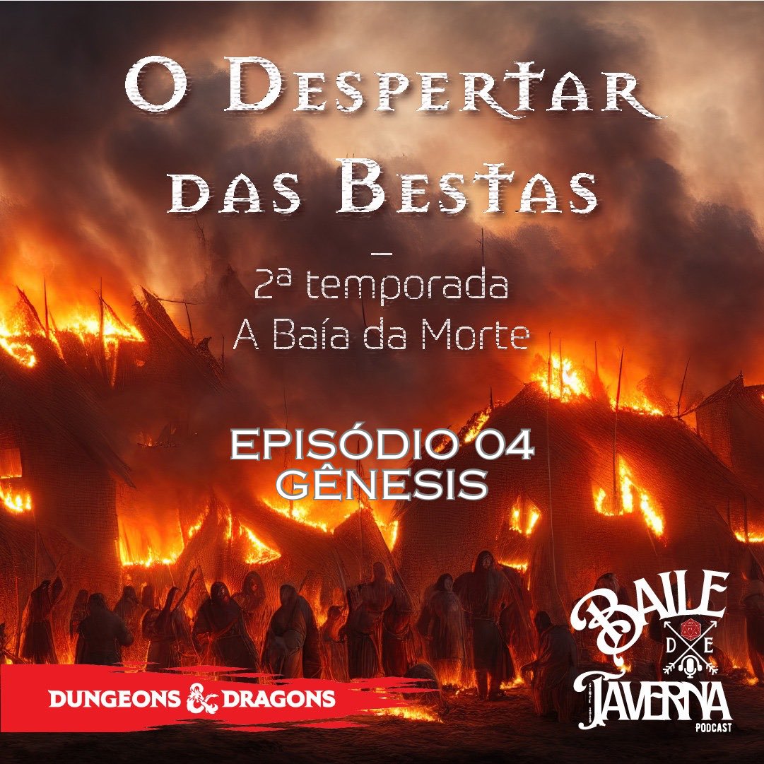 Faaala Bailantes 

Está no ar o quarto episódio da nossa campanha oficial de D&amp;D 5e: O Despertar das Bestas: A Baía da Morte.

open.spotify.com/episode/1t9BZS…

Segue o Baile!