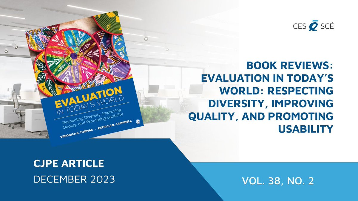 📑 The authors infuse each chapter with discussions of power, privilege, social justice concerns, and guidance for evaluators to improve their practice. ➡️ buff.ly/3vAwzNW
#evaluation #CES #onlinejournal #CJPE