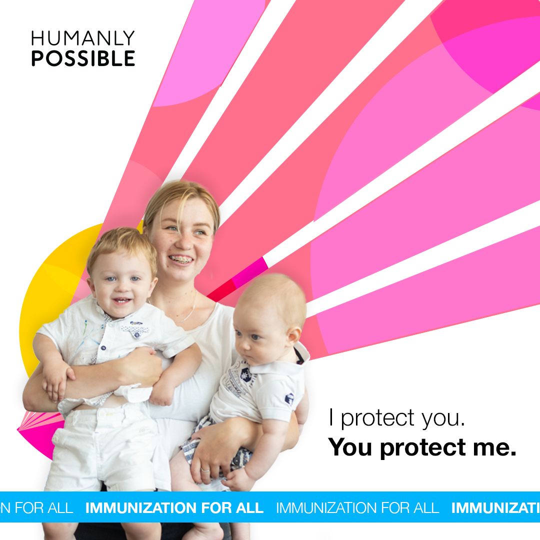 During this #WorldImmunisationWeek, we are celebrating the achievements and ongoing possibilities of vaccination that showcase what is #HumanlyPossible! Vaccines have saved 154 million lives, with each dose providing protection for both yourself and those around you!