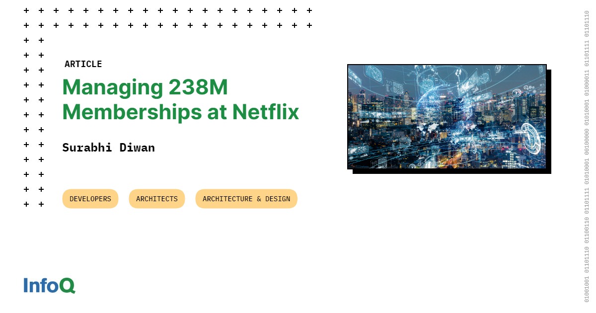 #CaseStudy - Learn how the #Netflix membership team does #DistributedSystems: the architecture bets, technology choices, and operational semantics that serve the needs of Netflix’s ever-growing member base.

#InfoQ article: bit.ly/3PC78m2

#SoftwareArchitecture
